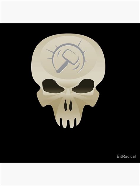 Halo Iron Skull Poster By Bitradical Redbubble