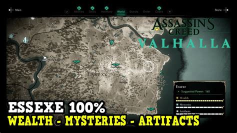 Assassin S Creed Valhalla Essexe All Collectibles Wealth Mysteries