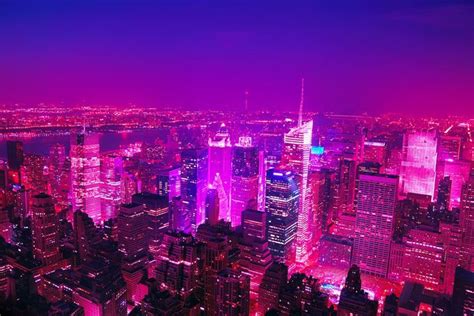 New York Aesthetic Pink New York Wallpaper Purple City York Wallpaper