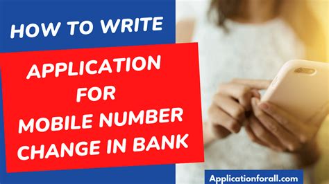 Application For Change Mobile Number In Bank Account
