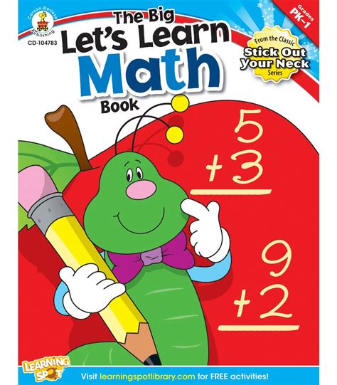 The Big Lets Learn Math Book Resource Book Grade Pk 1 Carson Dellosa