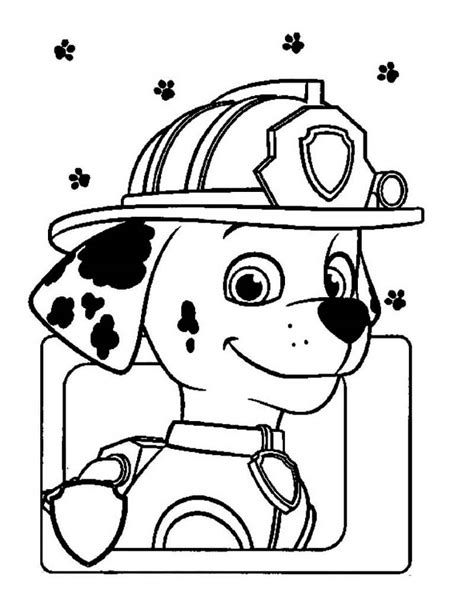 Marshall Paw Patrol Coloring Pages Sketch Coloring Page