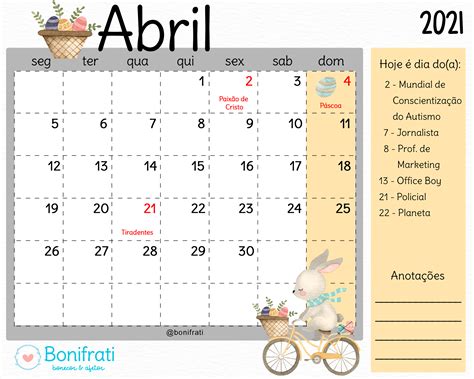 Calendario Abril 2021 Para Imprimir America Images