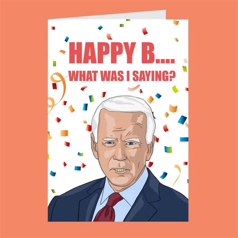 Funny Joe Biden Birthday Card Us President Birthday Card Funny Etsy