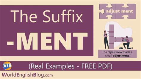 Mastering The Suffix Ment 78 Examples Free Pdf Download World