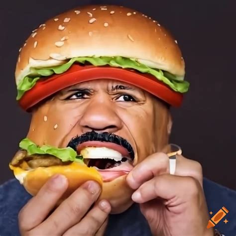 Steve Harvey Enjoying A Cheeseburger