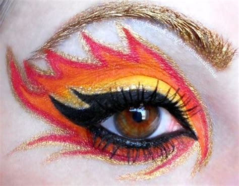 Image Result For Flame Makeup Fire Makeup Fire Eyes