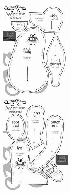 Sew something special and huggable with one of these extra cute, free teddy bear sewing patterns that make perfect gifts for your children. Image result for memory bear pattern free | Bear patterns ...