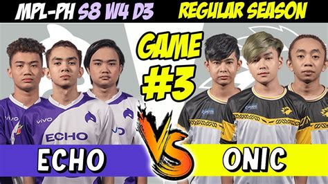 Onic Ph Vs Echo Game W D Mpl Ph S Youtube