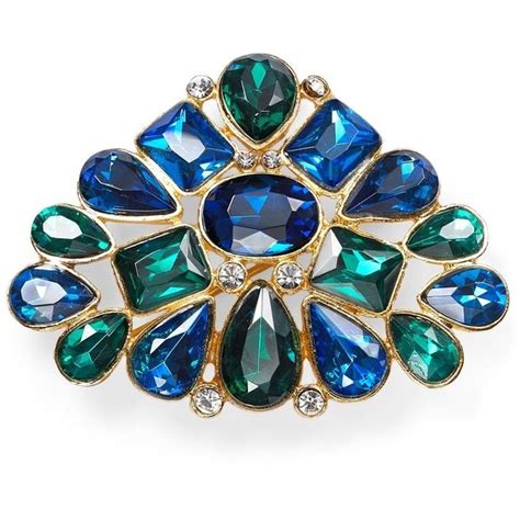 Carolee 40th Anniversary Cluster Stone Pin Estate Jewelry 40th