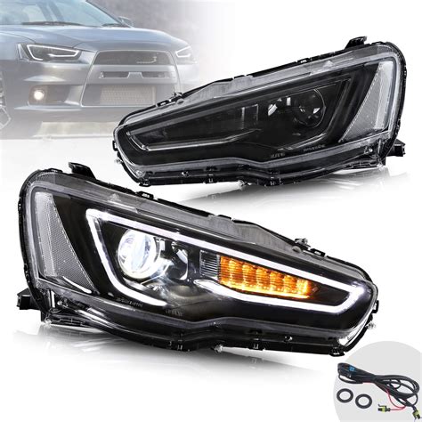 Buy Yuanzheng Sequential Led Headlights Assembly For Mitsubishi Lancer Evo X Sedan