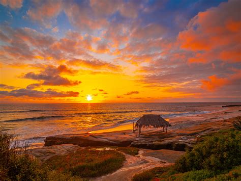 Photo California Usa Winandsea Beach La Jolla Sea Nature Sky Waves