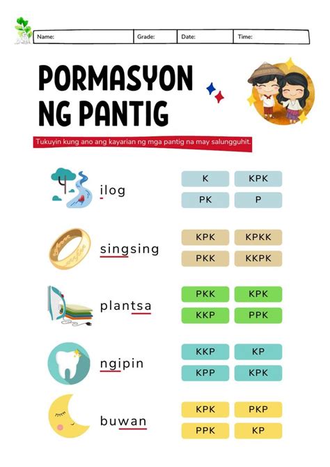 Montessori Lesson Filipino Pormasyon Ng Pantig Interactive Worksheet