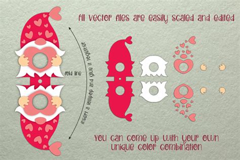 Gnome Lollipop Holder - Valentines Design Graphic Free 3D SVG