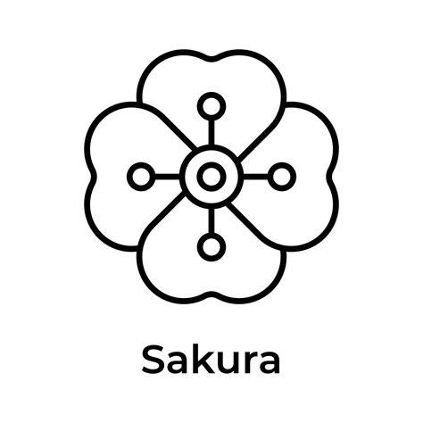 Sakura Flower Vector Design Cherry Blossom Flower Icon In Modern Style
