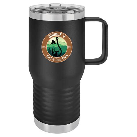 20 Oz. Travel Mug – Double V Rod & Gun Club
