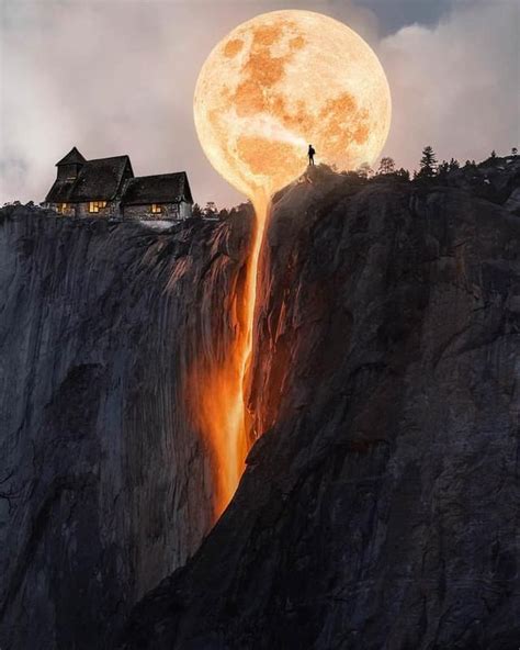 The Moon Is Melting Surreal Photo Manipulation Surreal Photos
