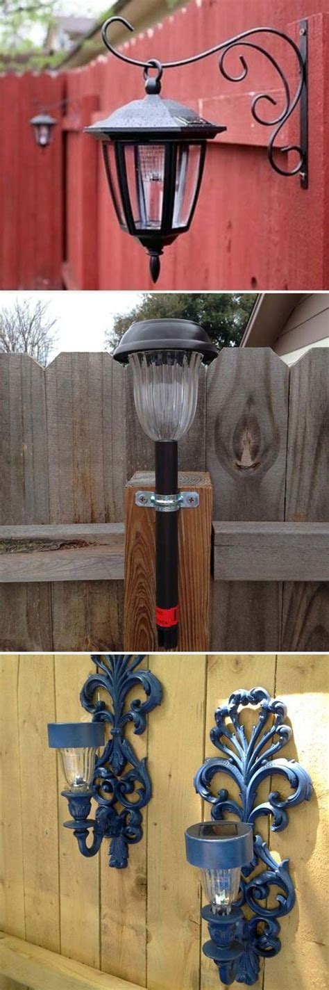 Decorate Your Fence By Hanging Dollar Store Solar Lights