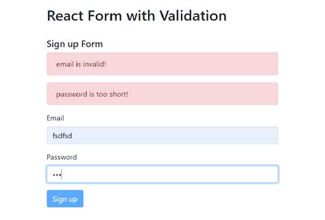 Simple Form Validation For React Vrogue Co