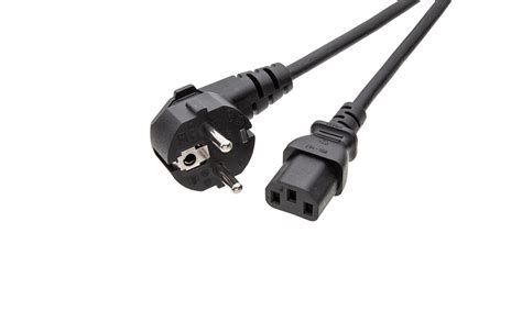 European Schuko Power Cord Cee 77 Right Angle To C13 Pactech