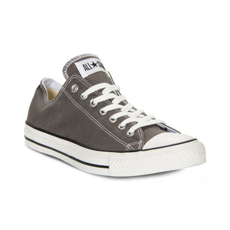 Converse Mens Chuck Taylor Low Top Sneakers From Finish Line In Gray