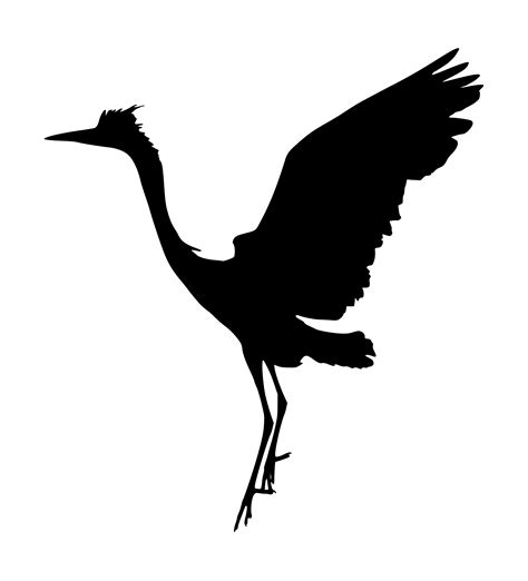 Grey Heron Bird Silhouette Png Transparent Svg Vector Onlygfx Com