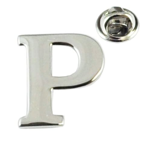 Alphabet Letter P Lapel Pin Badge From Ties Planet Uk