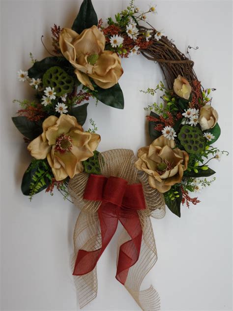 Magnolia Grapevine Wreath Magnolias Year Round Grapevine | Etsy | Grapevine wreath, Wreaths ...