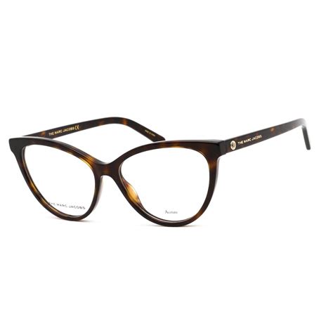marc jacobs marc 560 eyeglasses havana clear demo lens in brown lyst