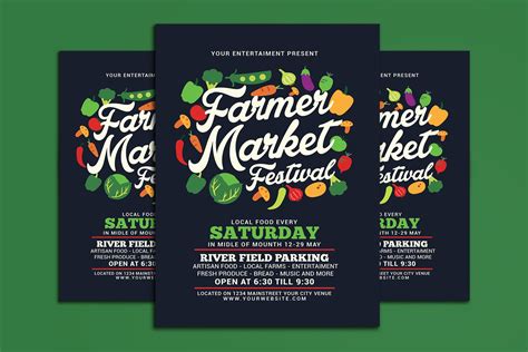 Farmer Market Festival Business Card Logo Template Design Flyer