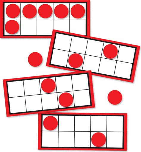 Ten Frames And Counters Colorful Cut Outs Curriculum From Carson