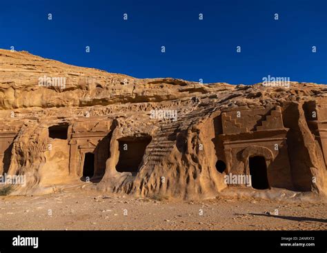 Nabataean Tombs In Al Hijr Archaeological Site In Madain Saleh Al
