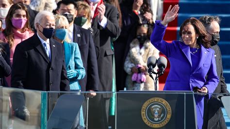 kamala harris purple coat lady gaga s lavish costume american designers reign on inauguration