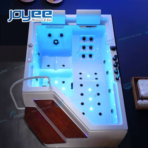 Joyee Luxury 2 Person China Indoor Hot Tubs Freestanding Whirlpool Bathtub With Step China