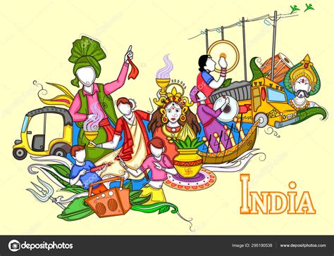 Colagem indiana ilustração mostrando cultura tradição e festival da