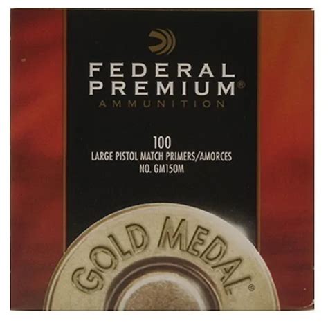 Buy Federal Premium Gold Medal Large Pistol Match Primers M Box Of