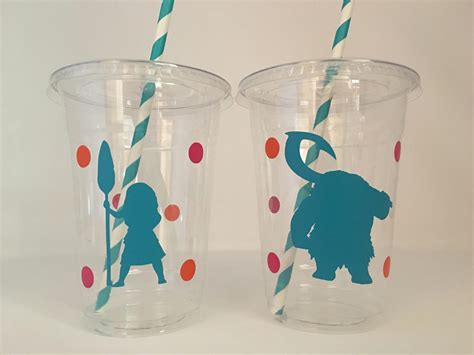 moana party cups moana birthday party cups maui party cups etsy