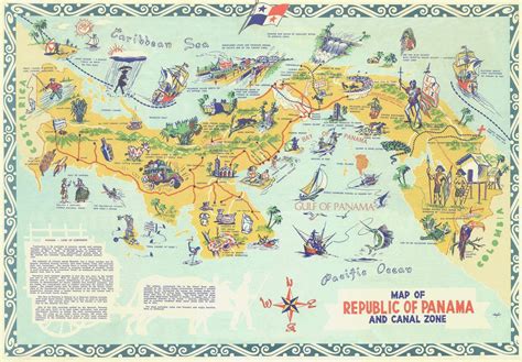 Large Detailed Tourist Map Of Panama Panama Large Detailed Tourist Map