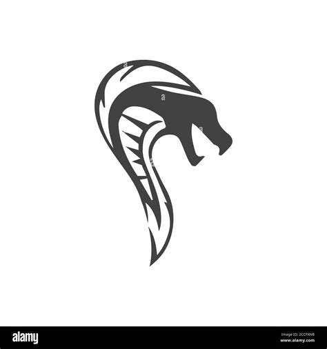 Plantilla De Diseño De Logotipo Cobra En Un Triángulo Ilustración