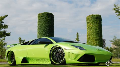 Скачать обои Lamborghini Murcielago Lamborghini Murcielago Зелёная