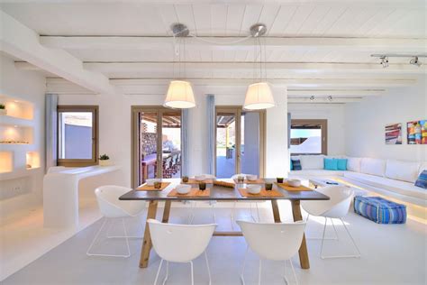 Greek Mediterranean Style Villa In Mykonos With Modern Charm