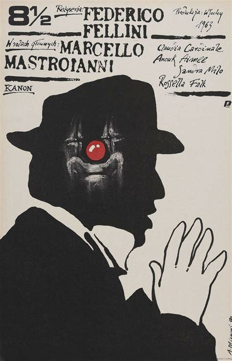 Sekiz buçuk, ele aldığı konu, büyüleyici atmosferi ve psikolojik derinilğiyle sinema tarihinin en önemli filmlerinden biri. 8 1/2 Movie Poster Federico Fellini Czech Polish Rare Art ...