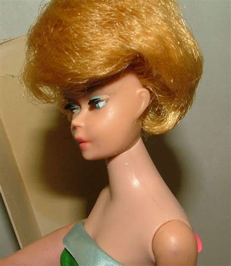 1960s Mattel Blonde Bubble Cut Barbie In Original Dress Box Senior