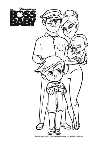 He wears a suit and carries a briefcase. Boss Baby printables | Baby coloring pages, Family ...
