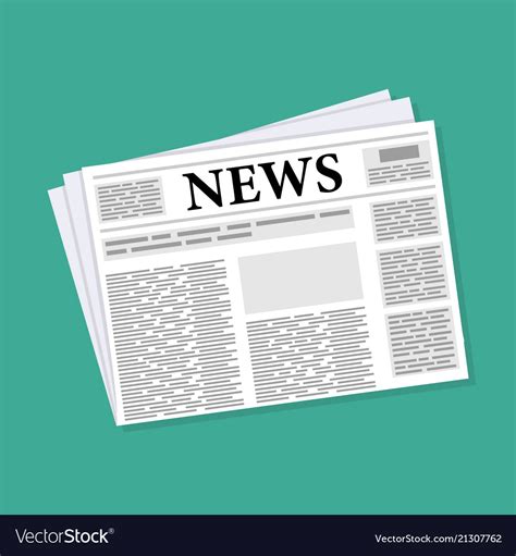 Newspaper News Icon Royalty Free Vector Image Vectorstock