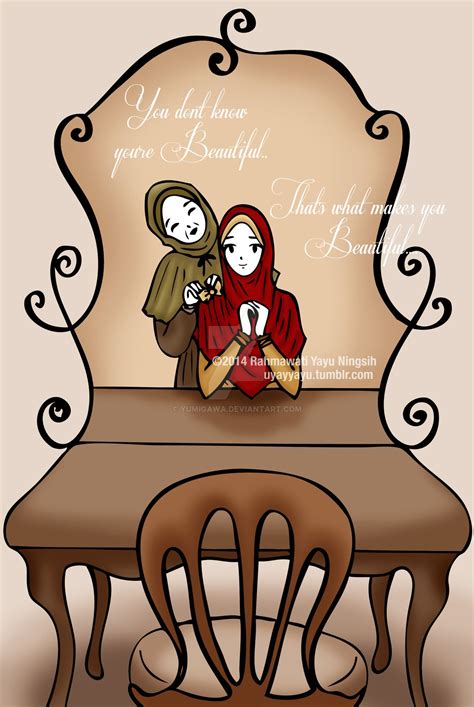 Setialah selamanya bersamaku sampai ajal yang memisahkan kita berdua. Kartun Muslimah La Tahzan | Kolek Gambar