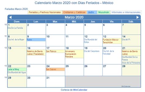 Calendario 2020 Festivos Oficiales Calendario 2019