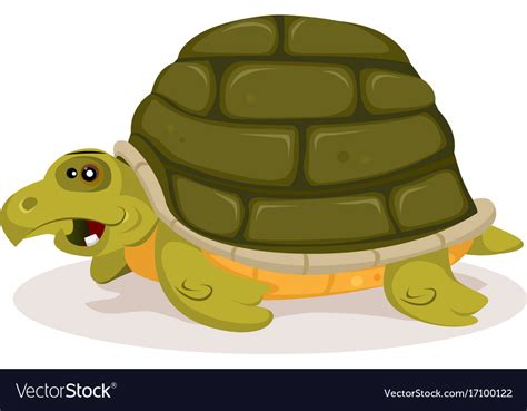 Cartoon Cute Turtle Character Royalty Free Vector Image
