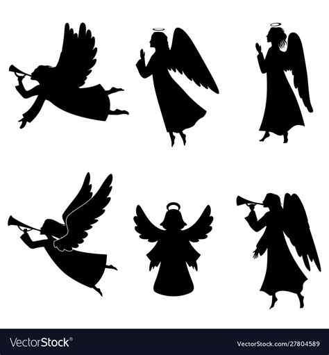 Best Angel Silhouette Illustrations Royalty Free Vect