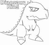 Dinosaur King Coloring Dino Printable Coloringway Cartoon Dinosaurking Via Template Colorings sketch template